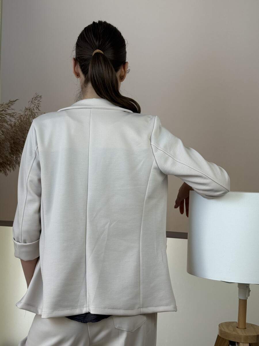 Gombos lezser blézer - bézs - Kép 10