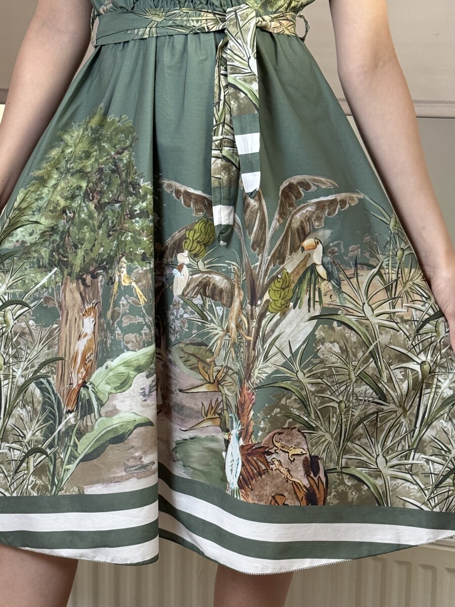 Szafari mintás ruha - khaki - Kép 9