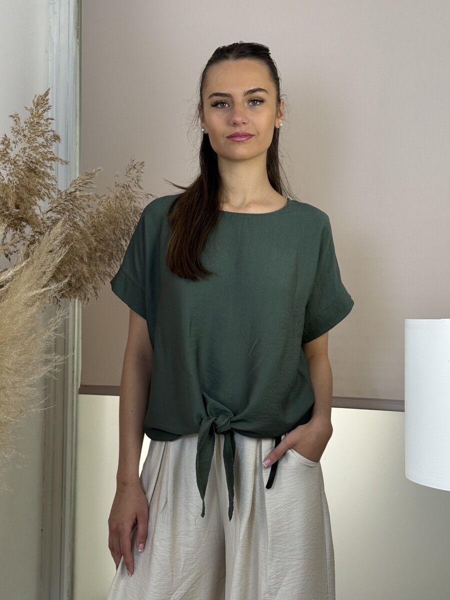 Kötős blúz - khaki - Kép 17