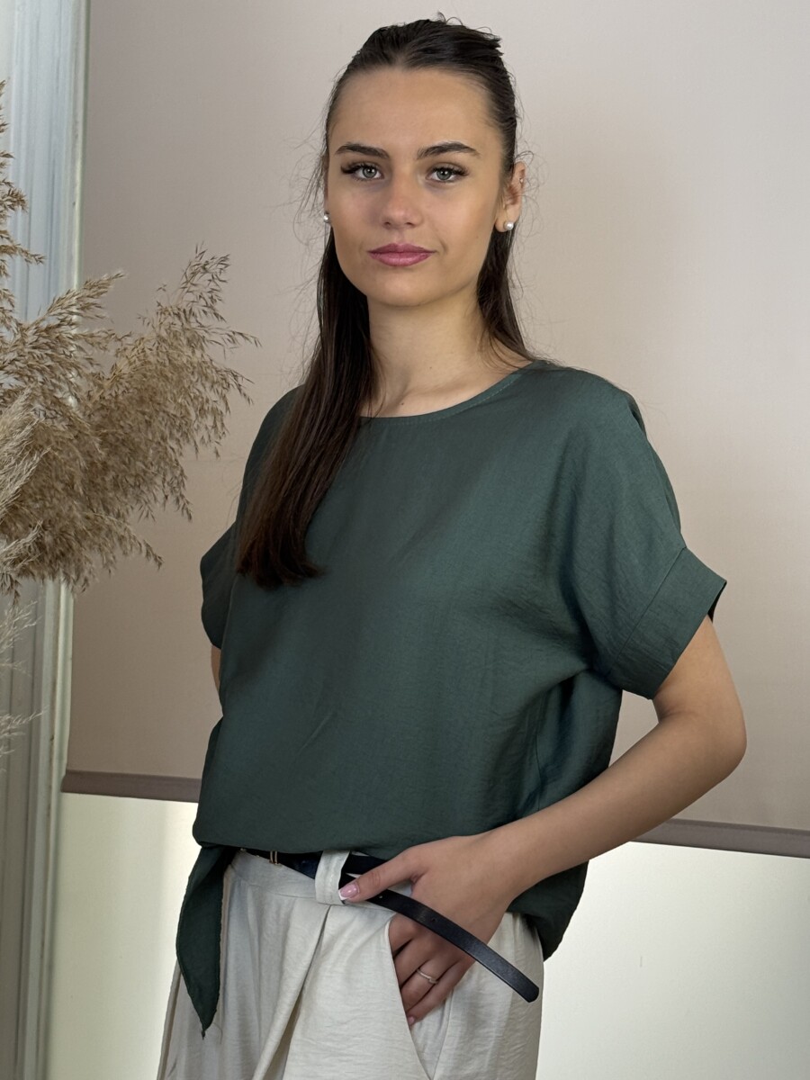 Kötős blúz - khaki - Kép 7