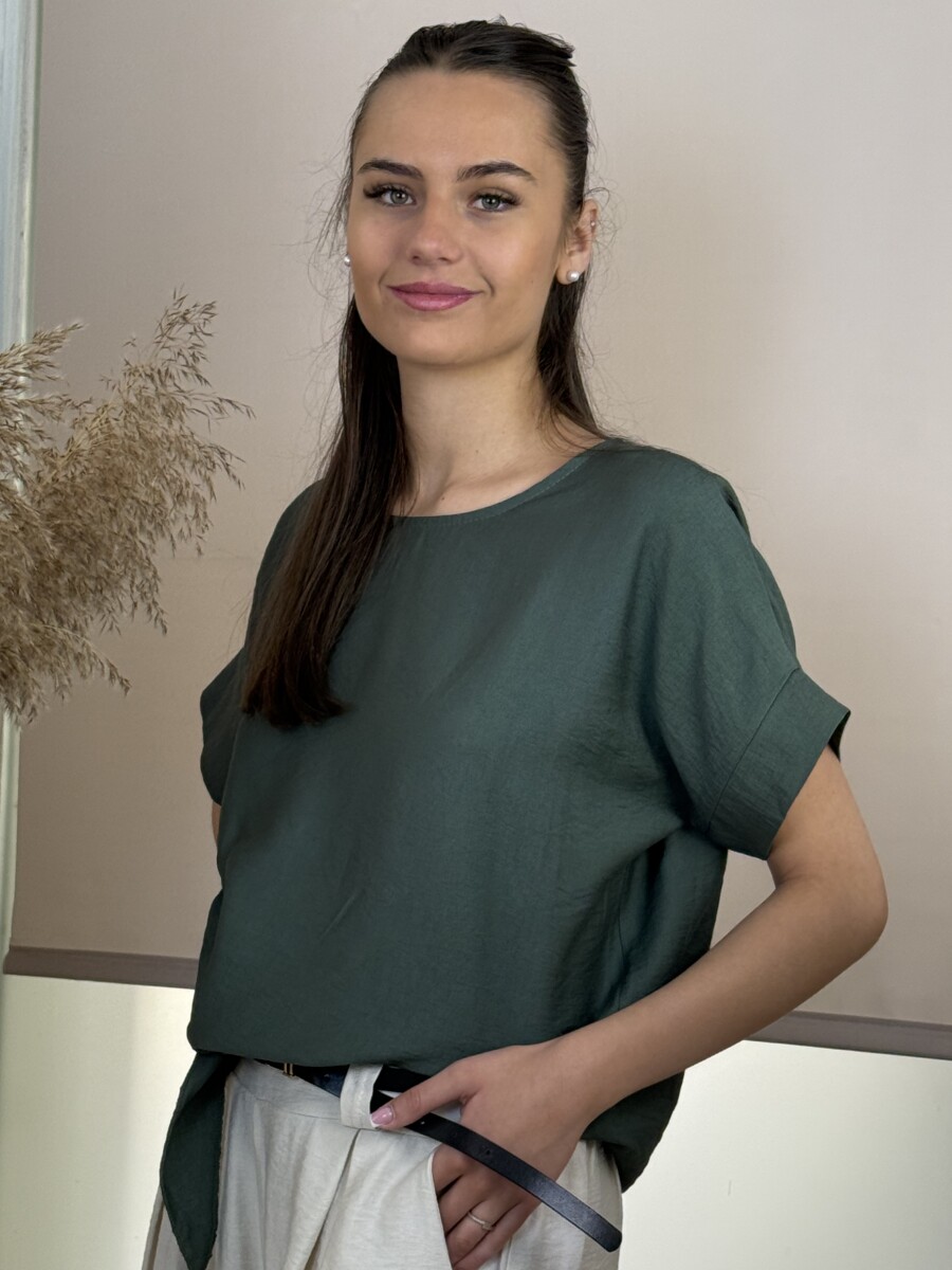 Kötős blúz - khaki - Kép 13