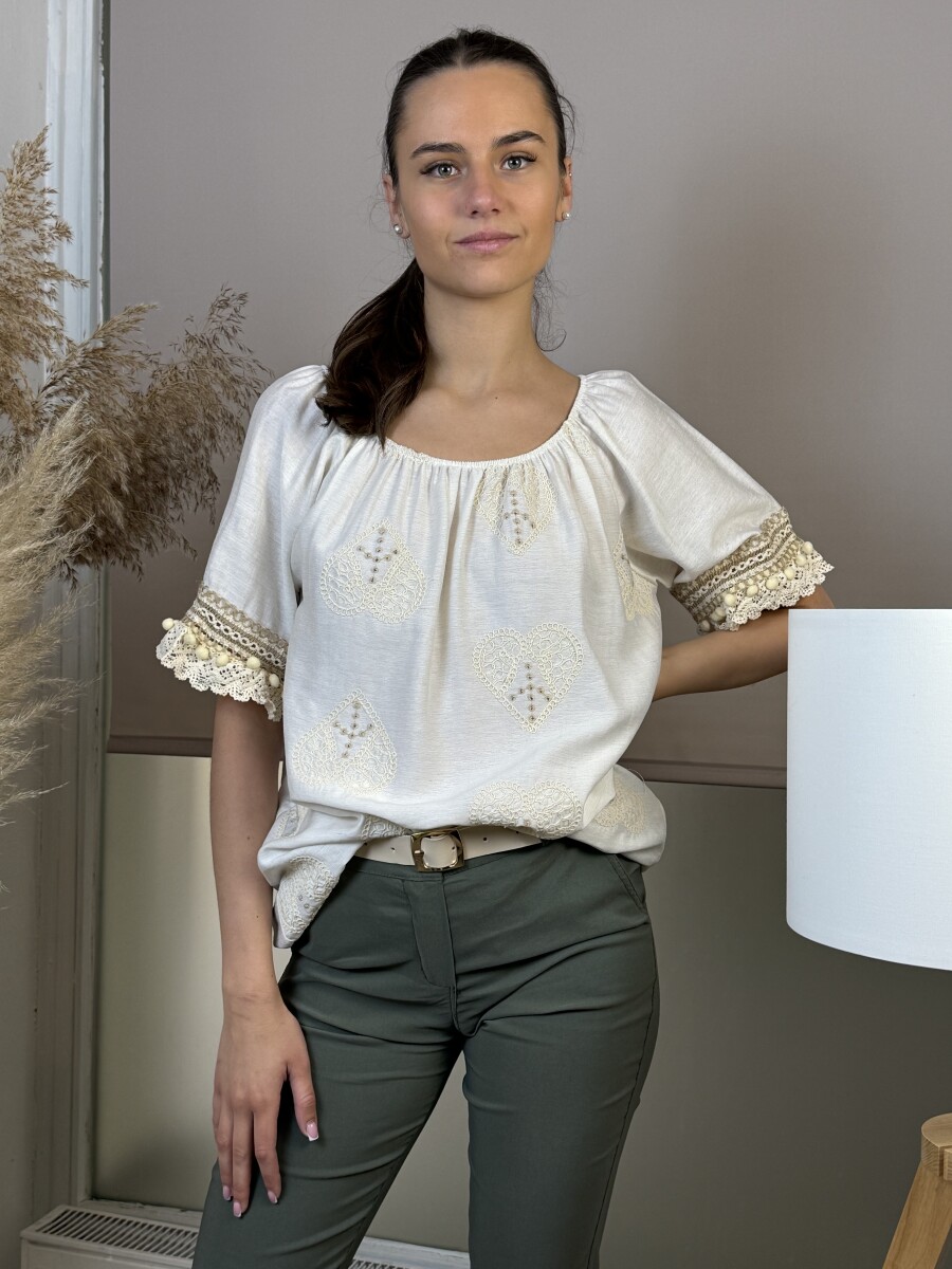 Öves csinos nadrág - khaki - Kép 9