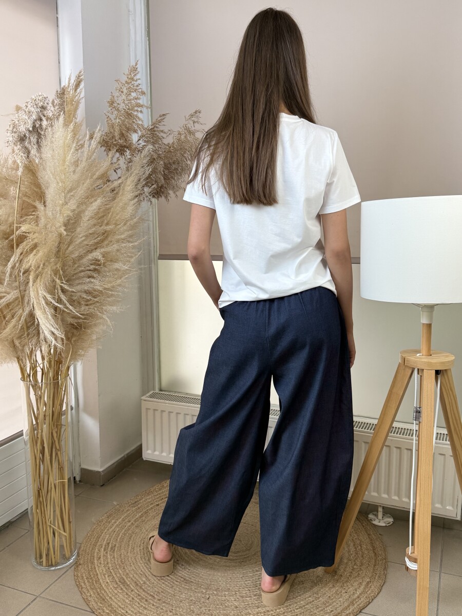 Ballon fit farmernadrág - indigókék - Kép 8