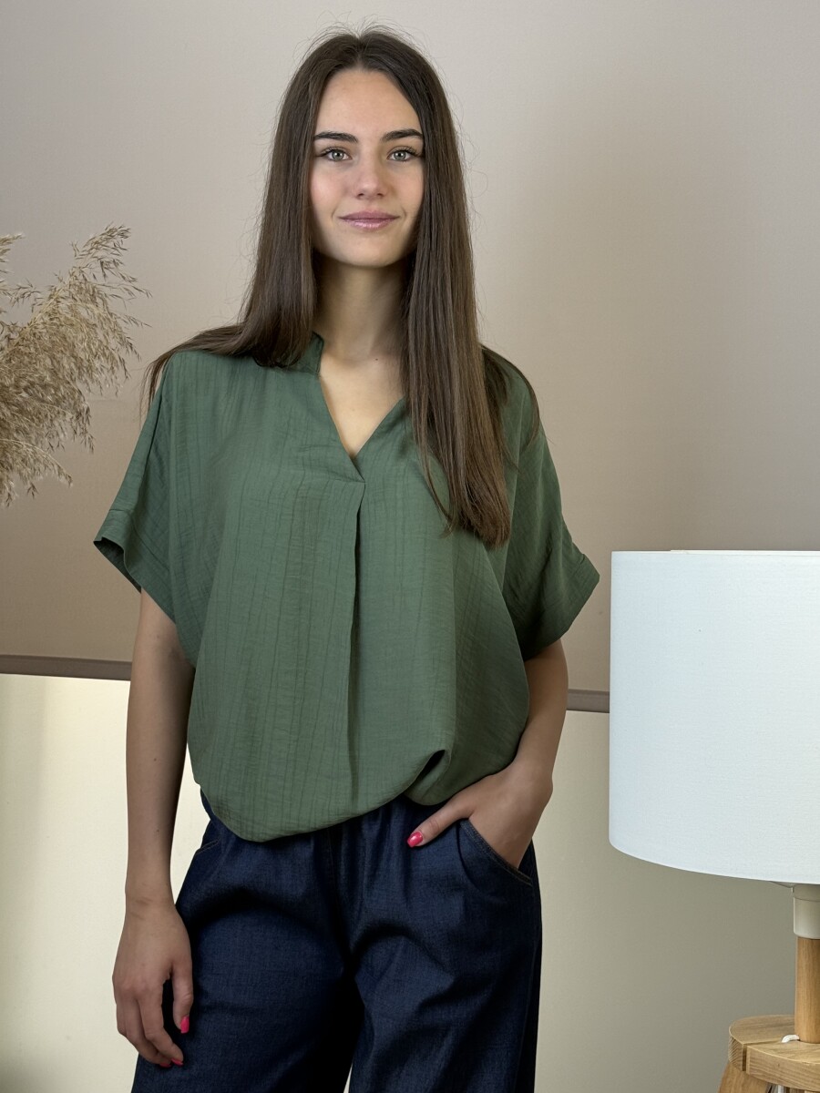 T ujjú blúz - khaki - Kép 11
