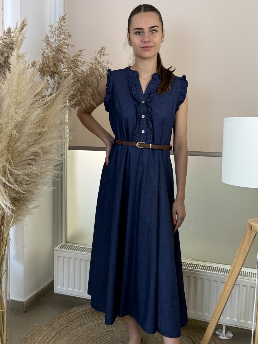 Zsabós maxi farmerruha - indigókék - Kép 7