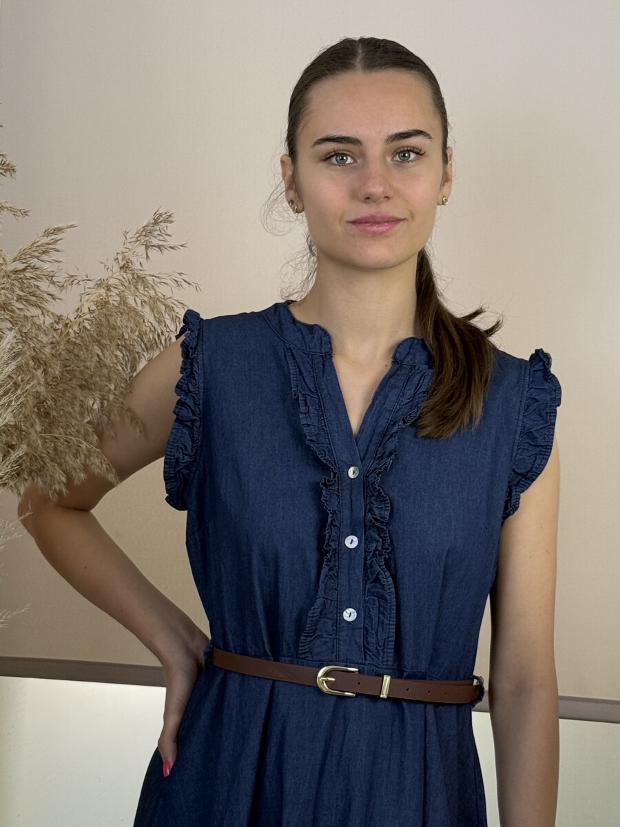 Zsabós maxi farmerruha - indigókék - Kép 10