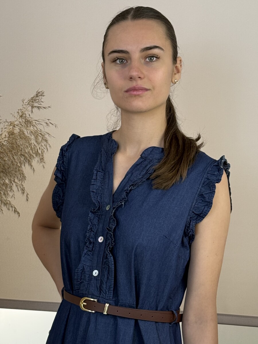 Zsabós maxi farmerruha - indigókék - Kép 5