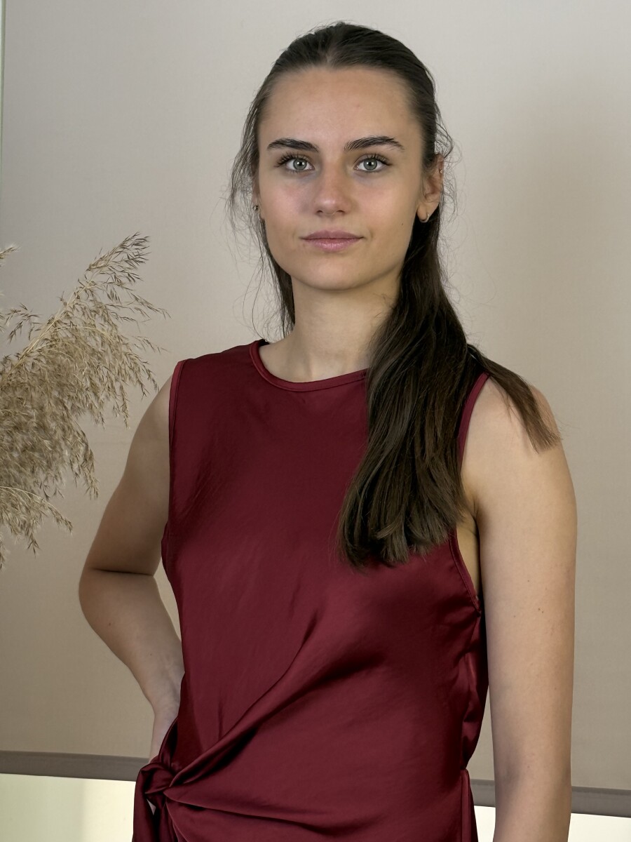 Átkötős szatén midi ruha - bordó - Kép 6