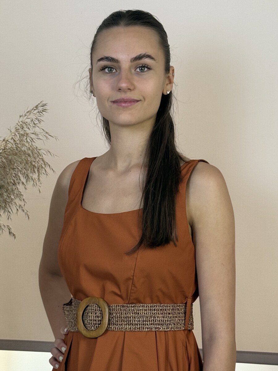 Pamutvászon pántos maxi ruha - rozsda - Kép 10