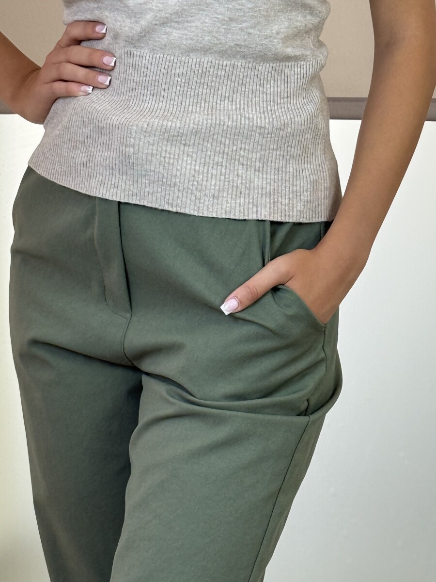 Öves Nadrág - khaki - Kép 5