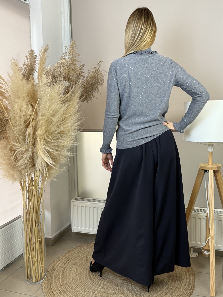 Fodros garbó - szürke - Kép 12