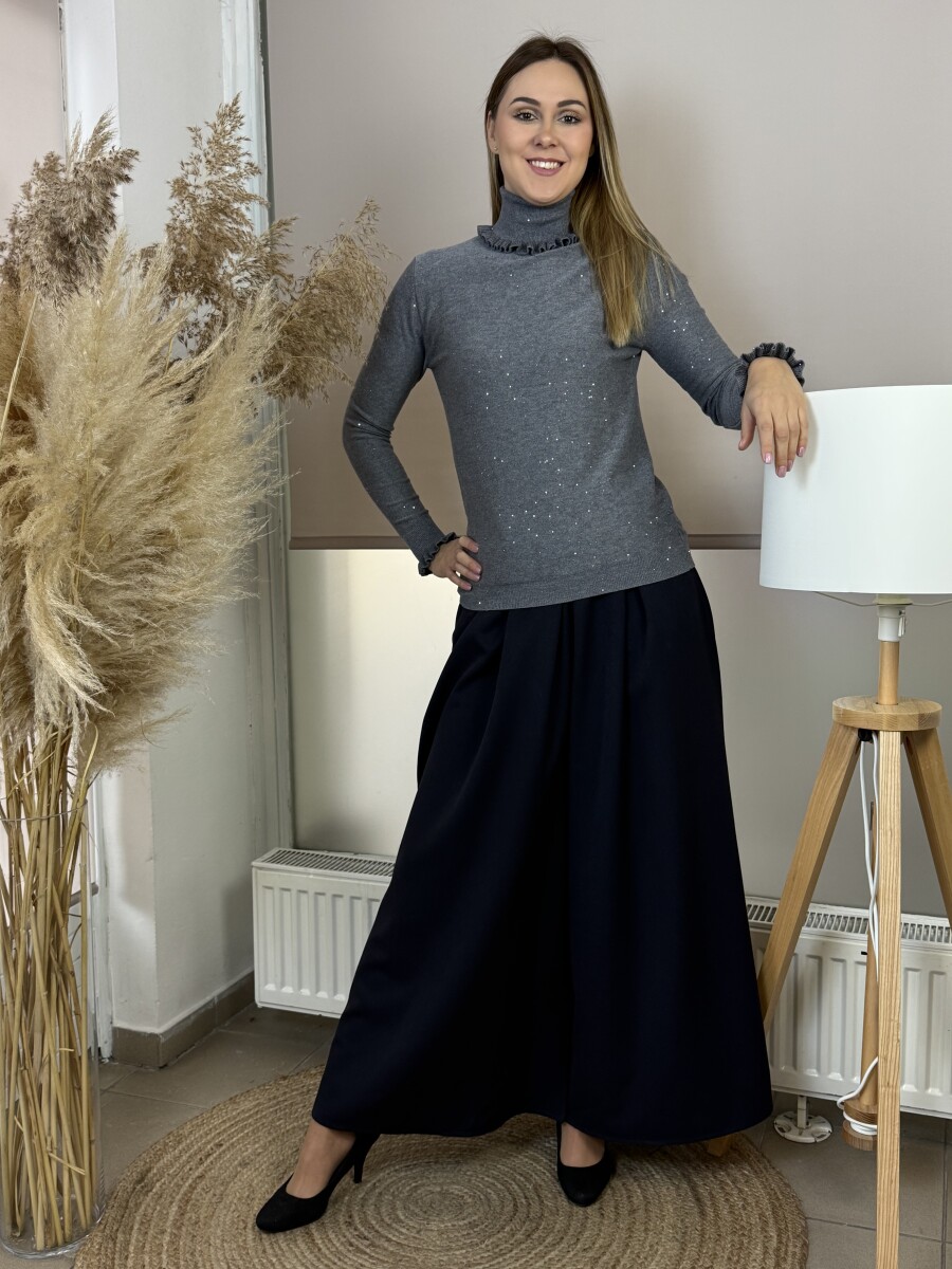 Fodros garbó - szürke - Kép 11