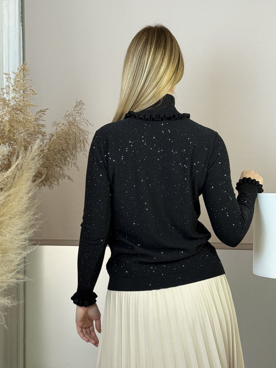 Fodros garbó - fekete - Kép 9