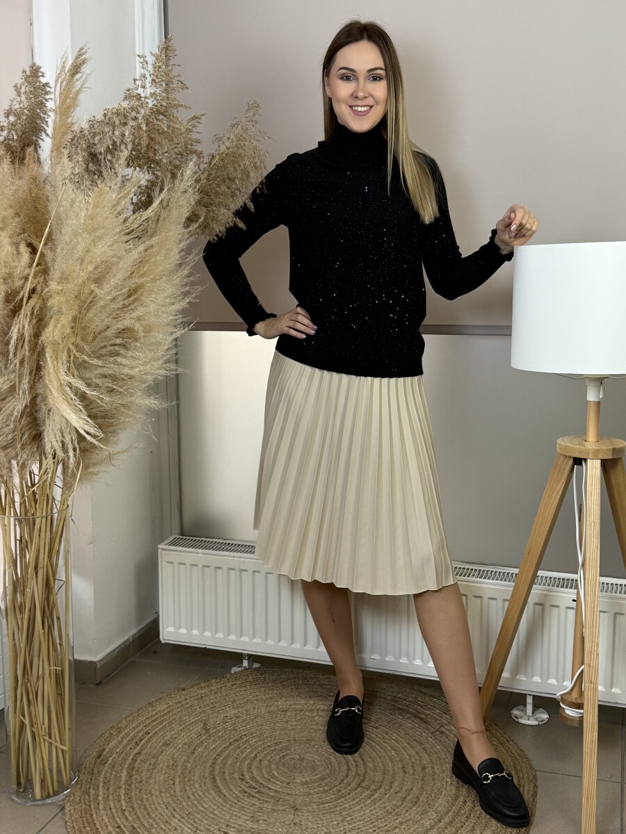 Fodros garbó - fekete - Kép 6