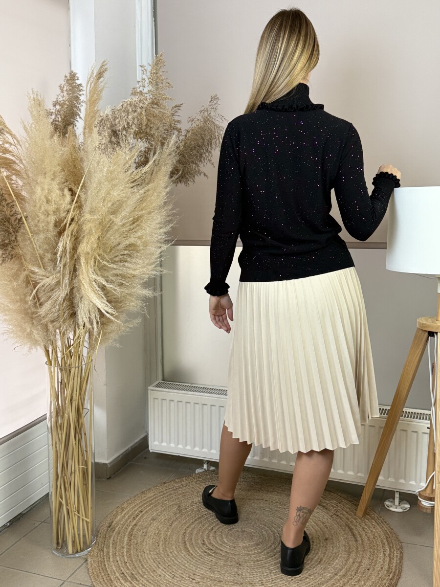 Fodros garbó - fekete - Kép 10