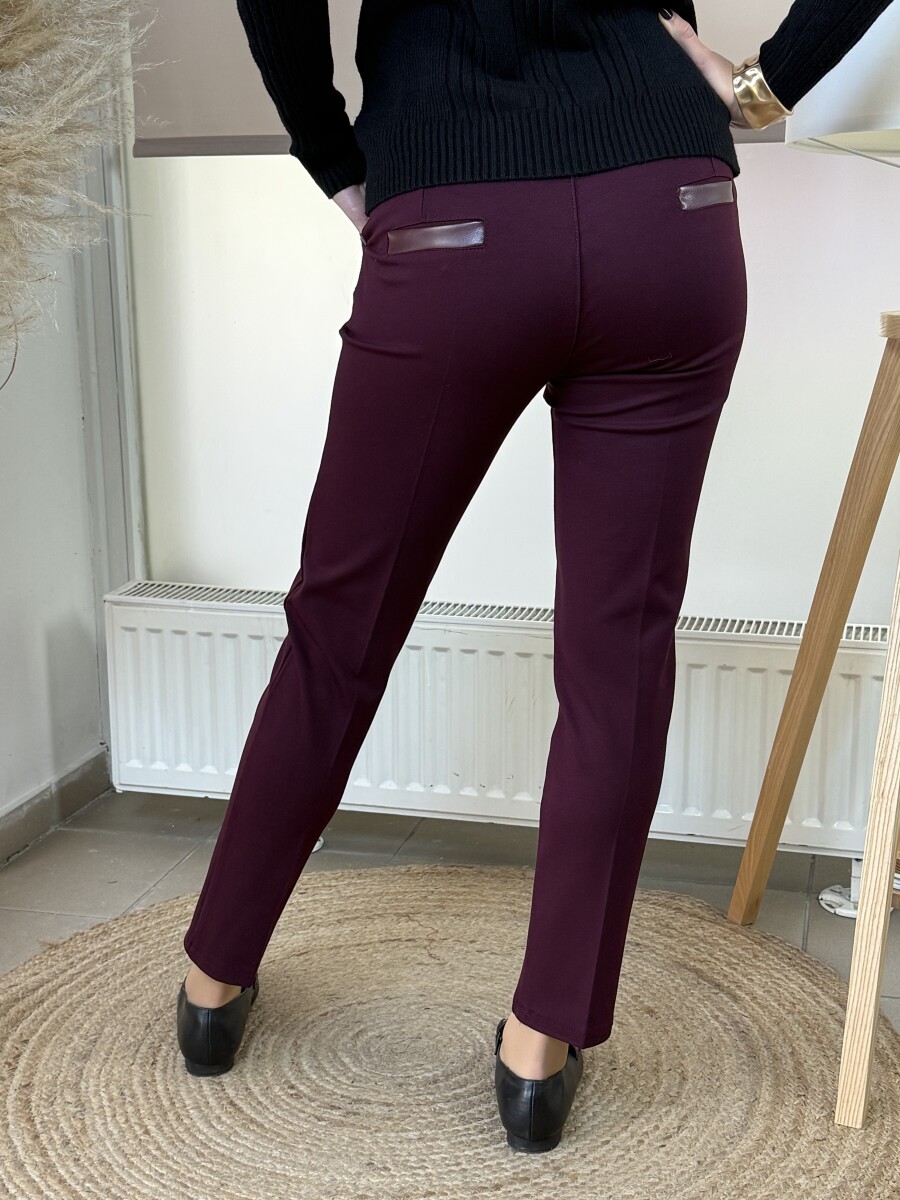 Svédzsebes nadrág - bordó - Kép 8