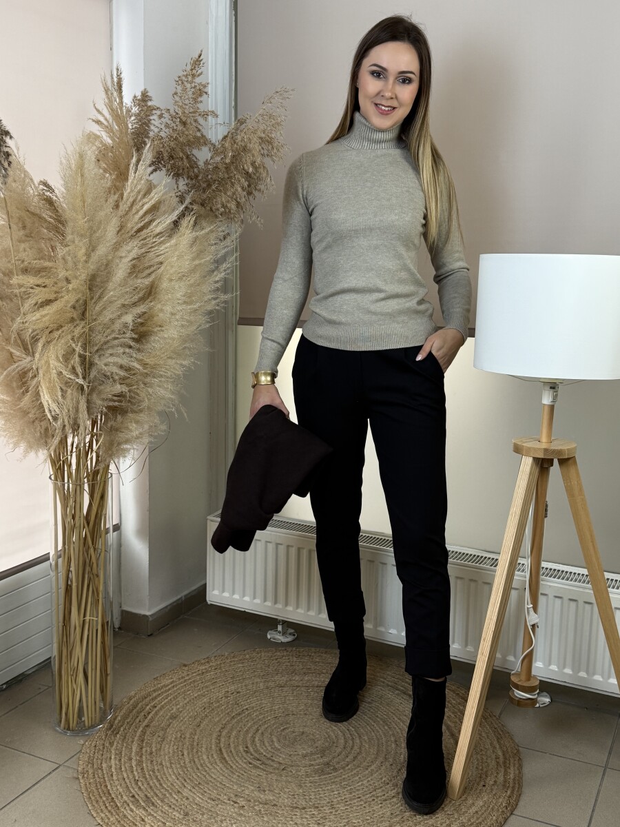 Csinos mom fit nadrág - fekete - Kép 1