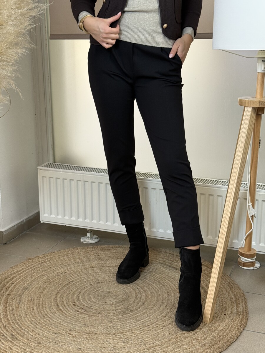 Csinos mom fit nadrág - fekete - Kép 13