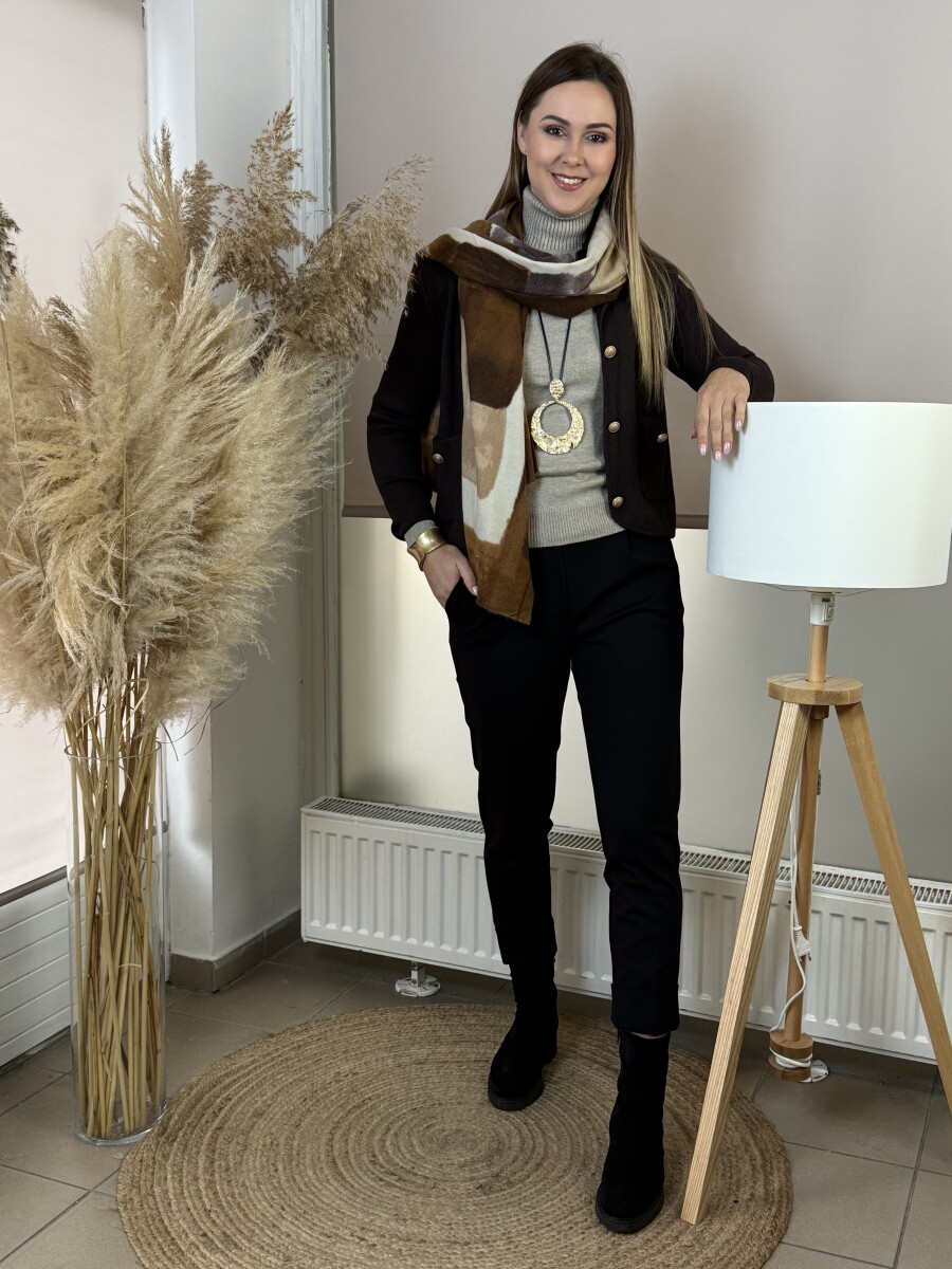 Csinos mom fit nadrág - fekete - Kép 10