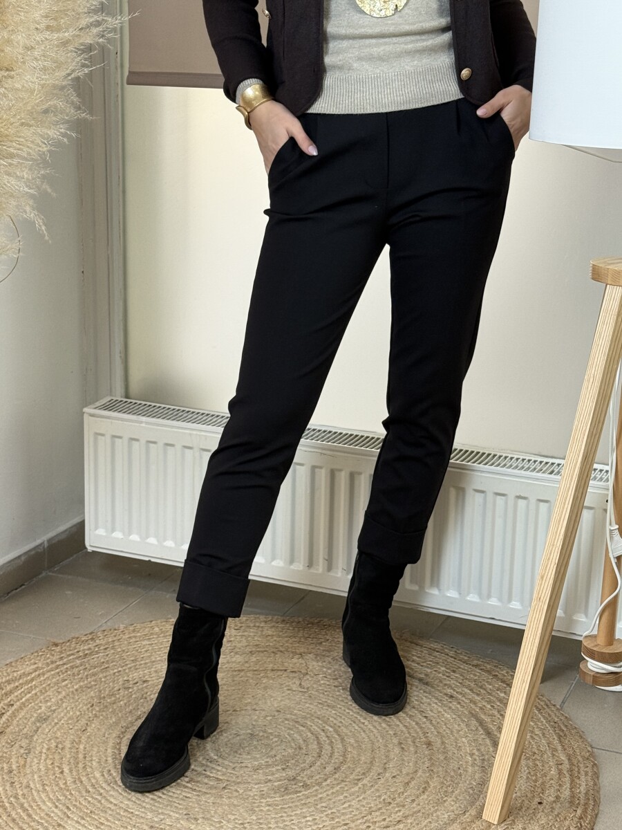 Csinos mom fit nadrág - fekete - Kép 3