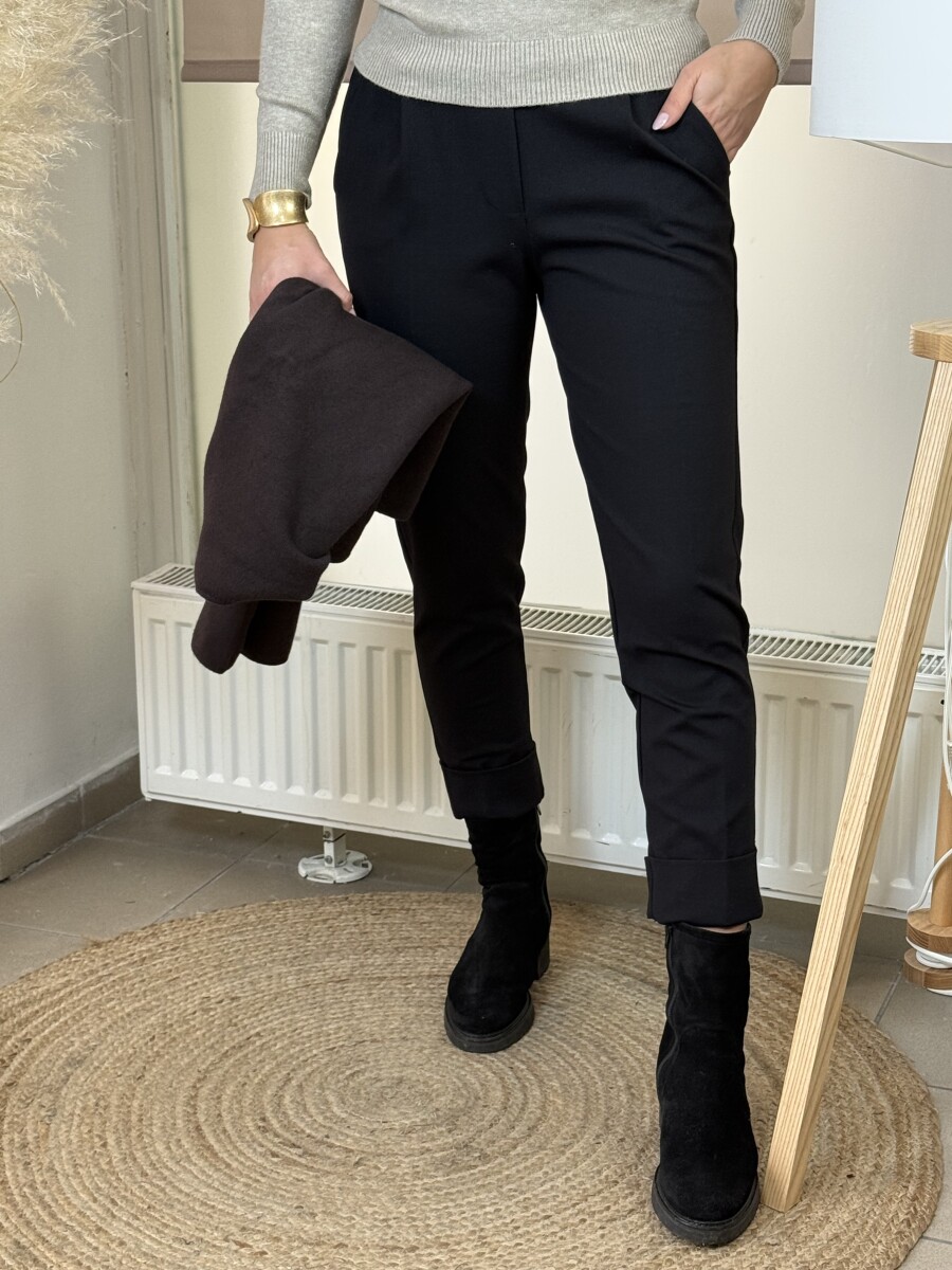 Csinos mom fit nadrág - fekete - Kép 4