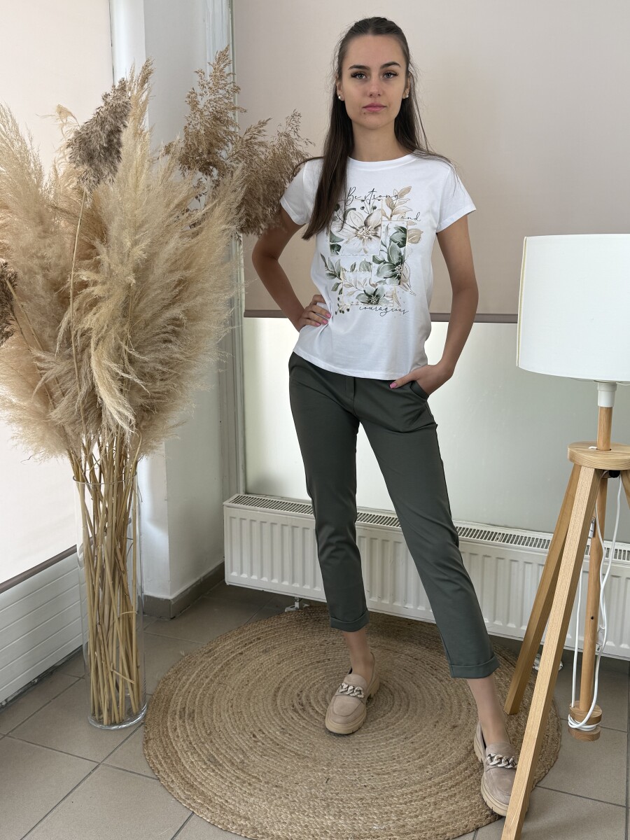 Csinos svédzsebes nadrág - khaki - Kép 6