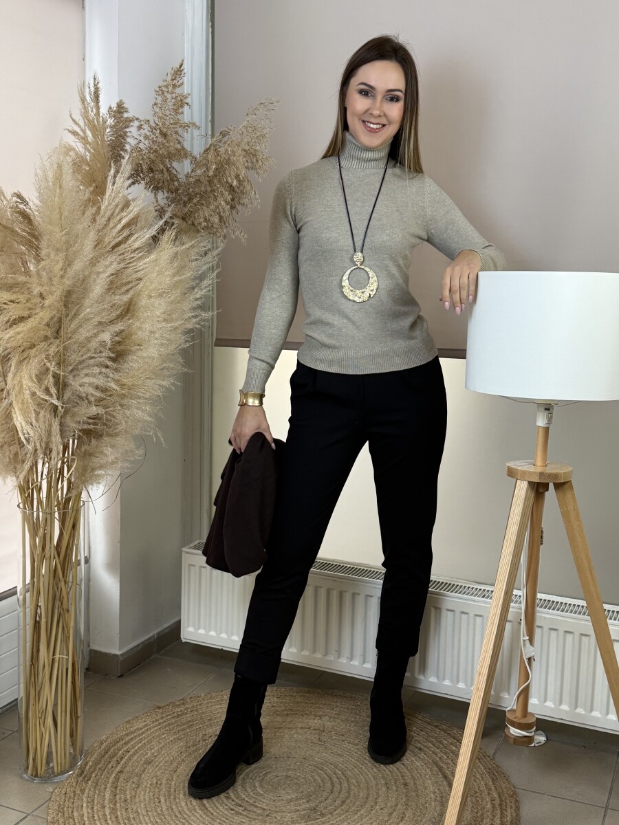 Csinos mom fit nadrág - fekete - Kép 11