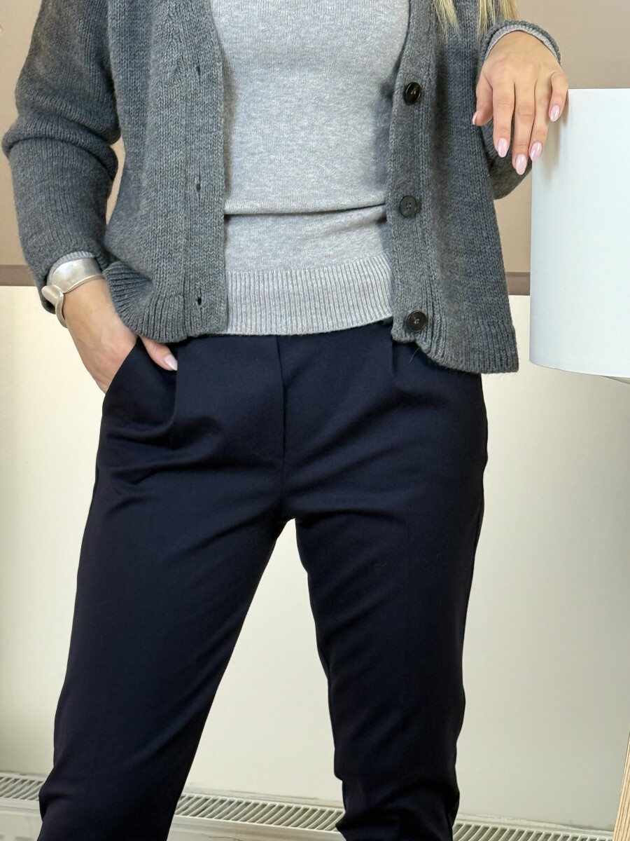 Csinos mom fit nadrág - sötétkék - Kép 13