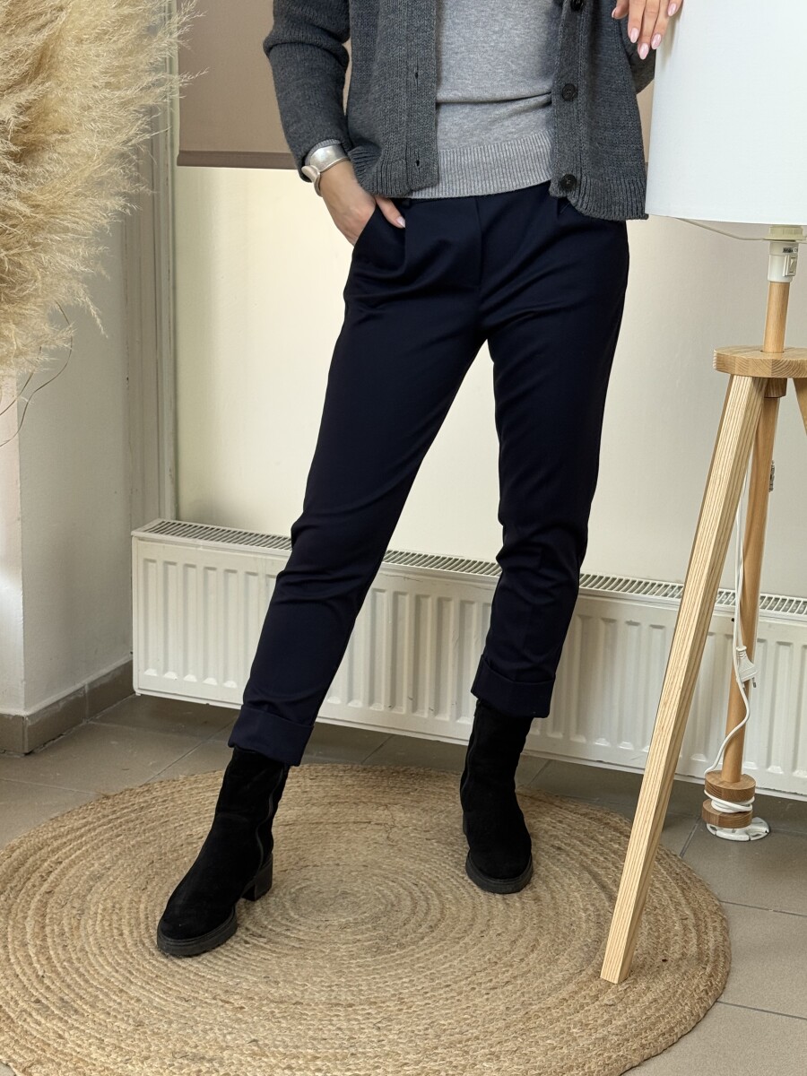 Csinos mom fit nadrág - sötétkék - Kép 8