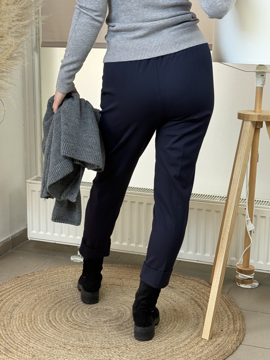 Csinos mom fit nadrág - sötétkék - Kép 15