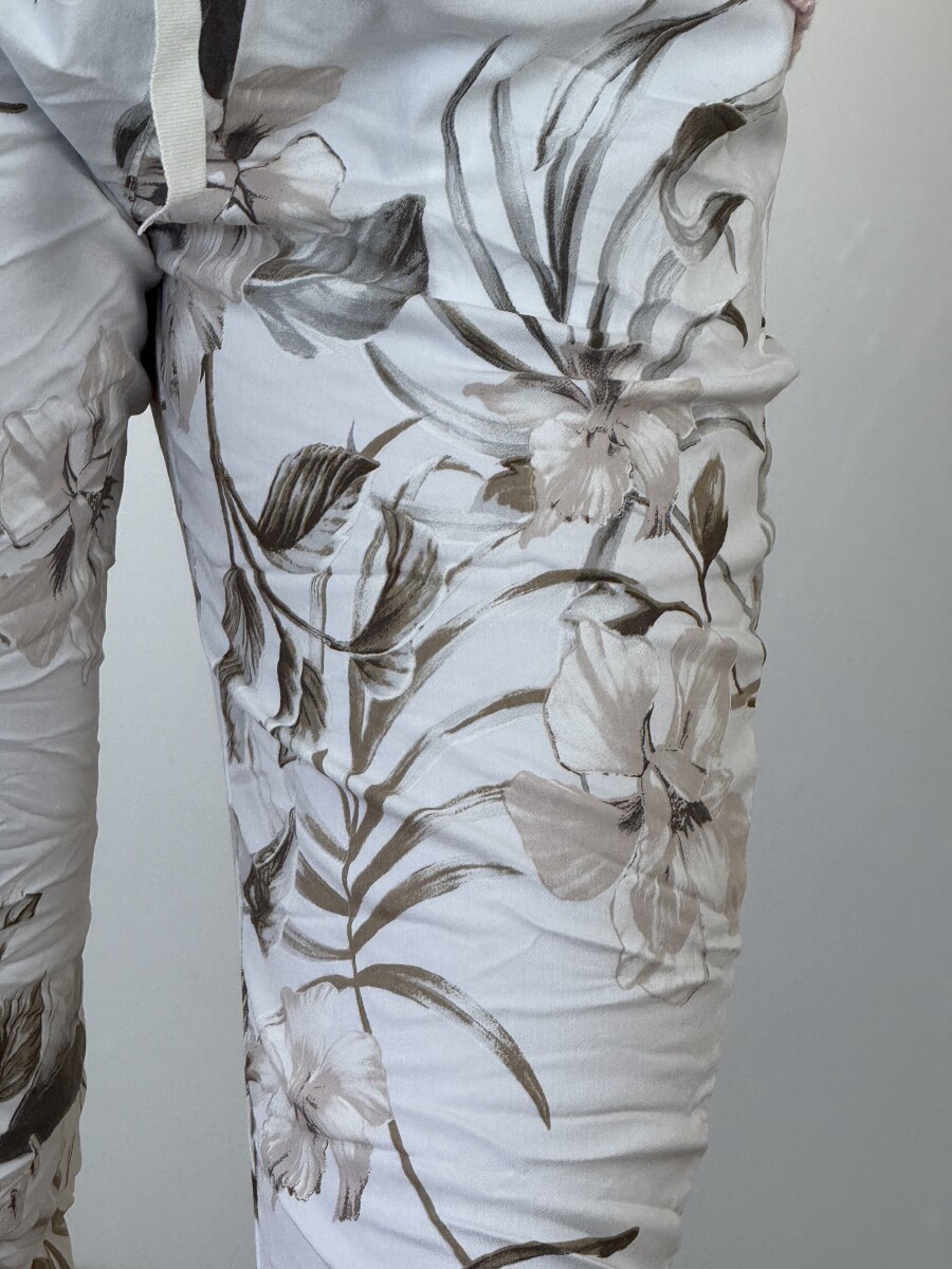 Leveles gyűrt nadrág - fehér - Kép 6