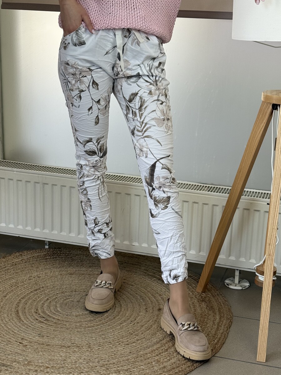 Leveles gyűrt nadrág - fehér - Kép 12