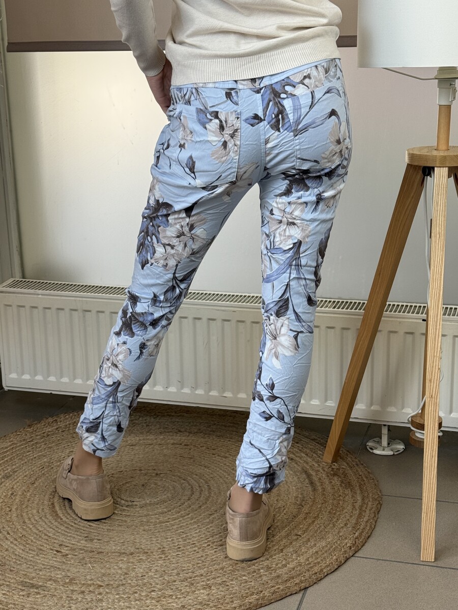 Leveles gyűrt nadrág - világoskék - Kép 7