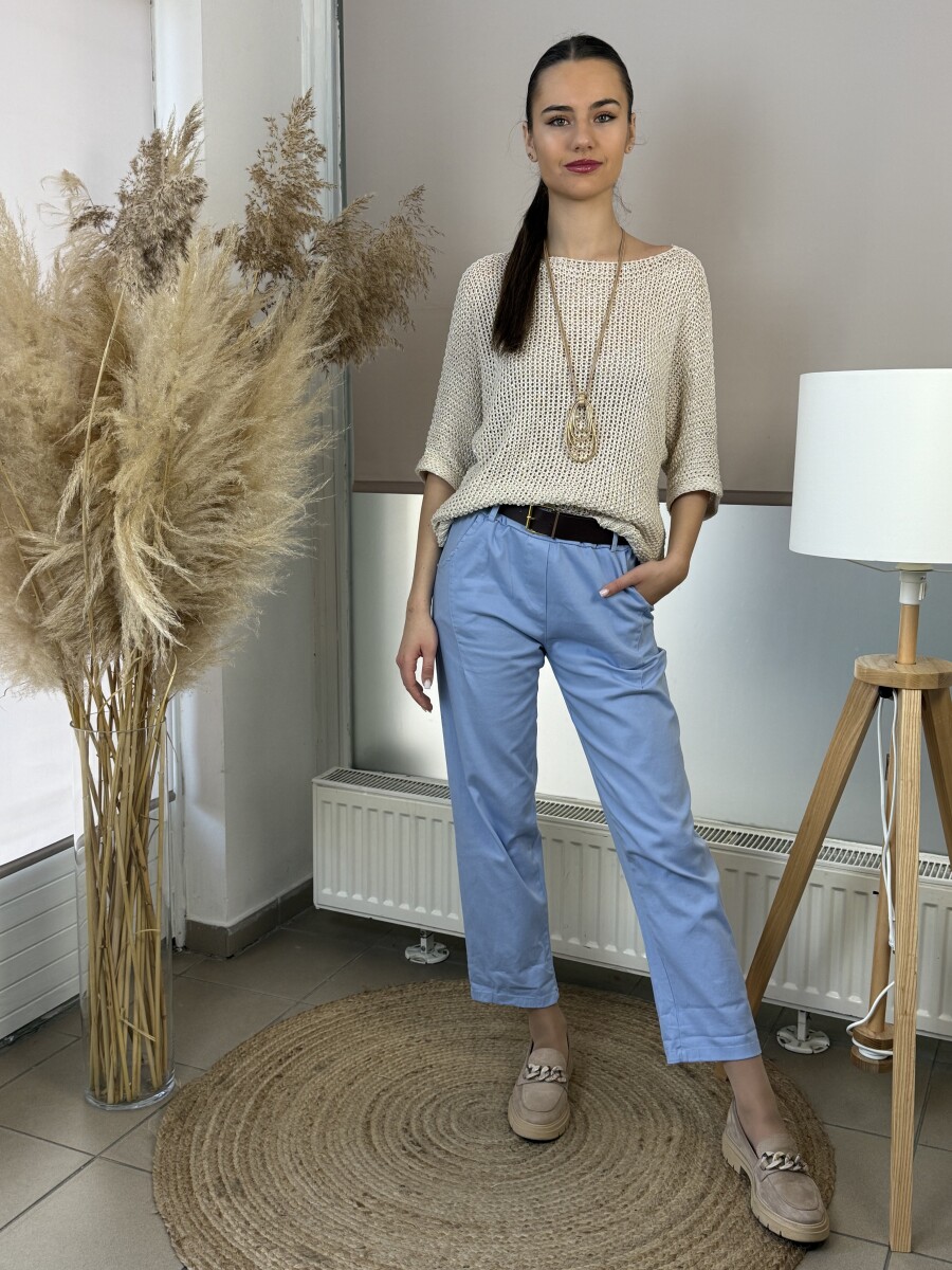 Bőszárú pamutvászon nadrág