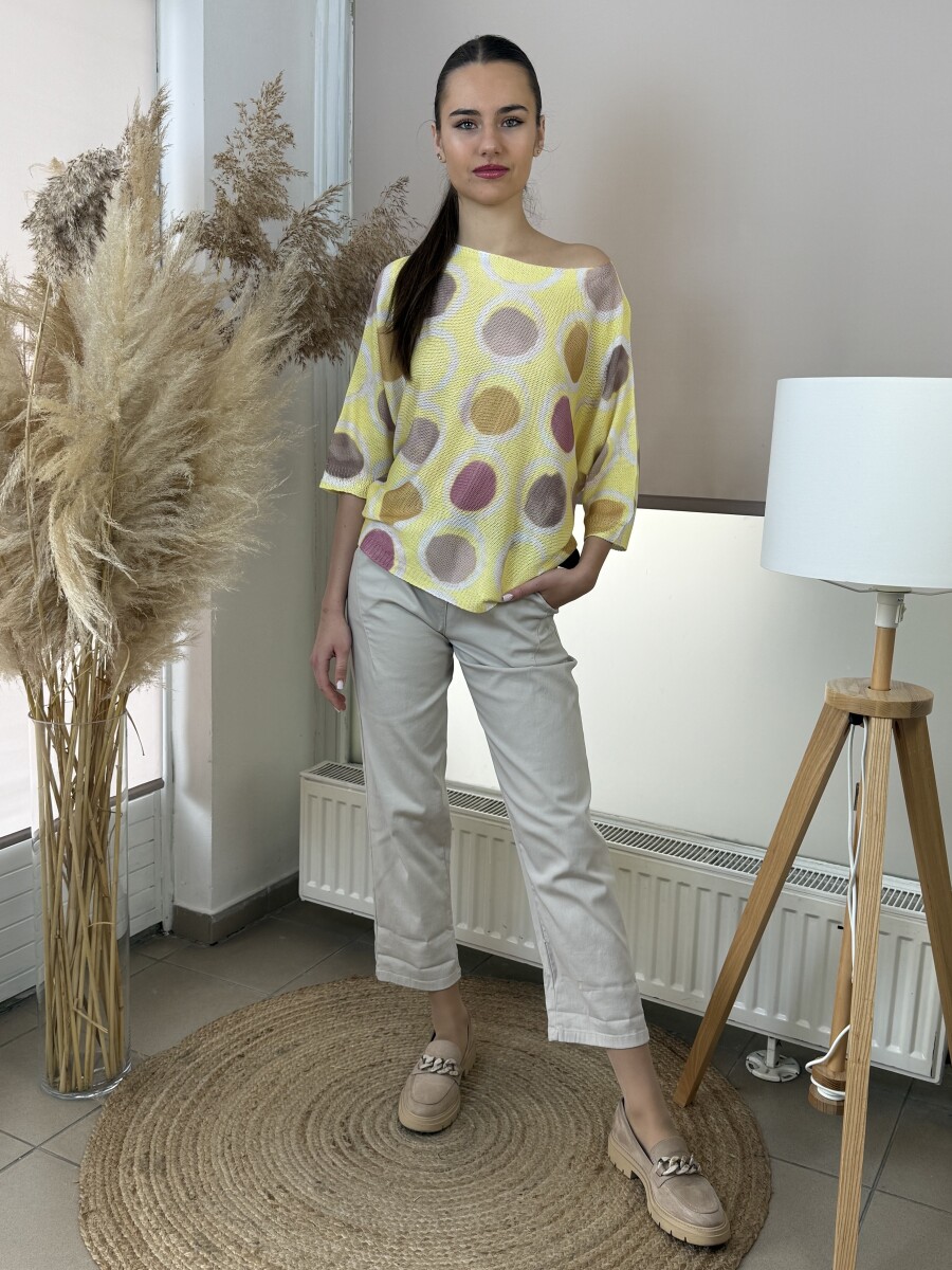 Bőszárú pamutvászon nadrág - bézs - Kép 7