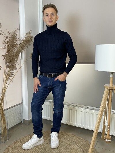 Karmolt férfi farmer nadrág - sötétkék