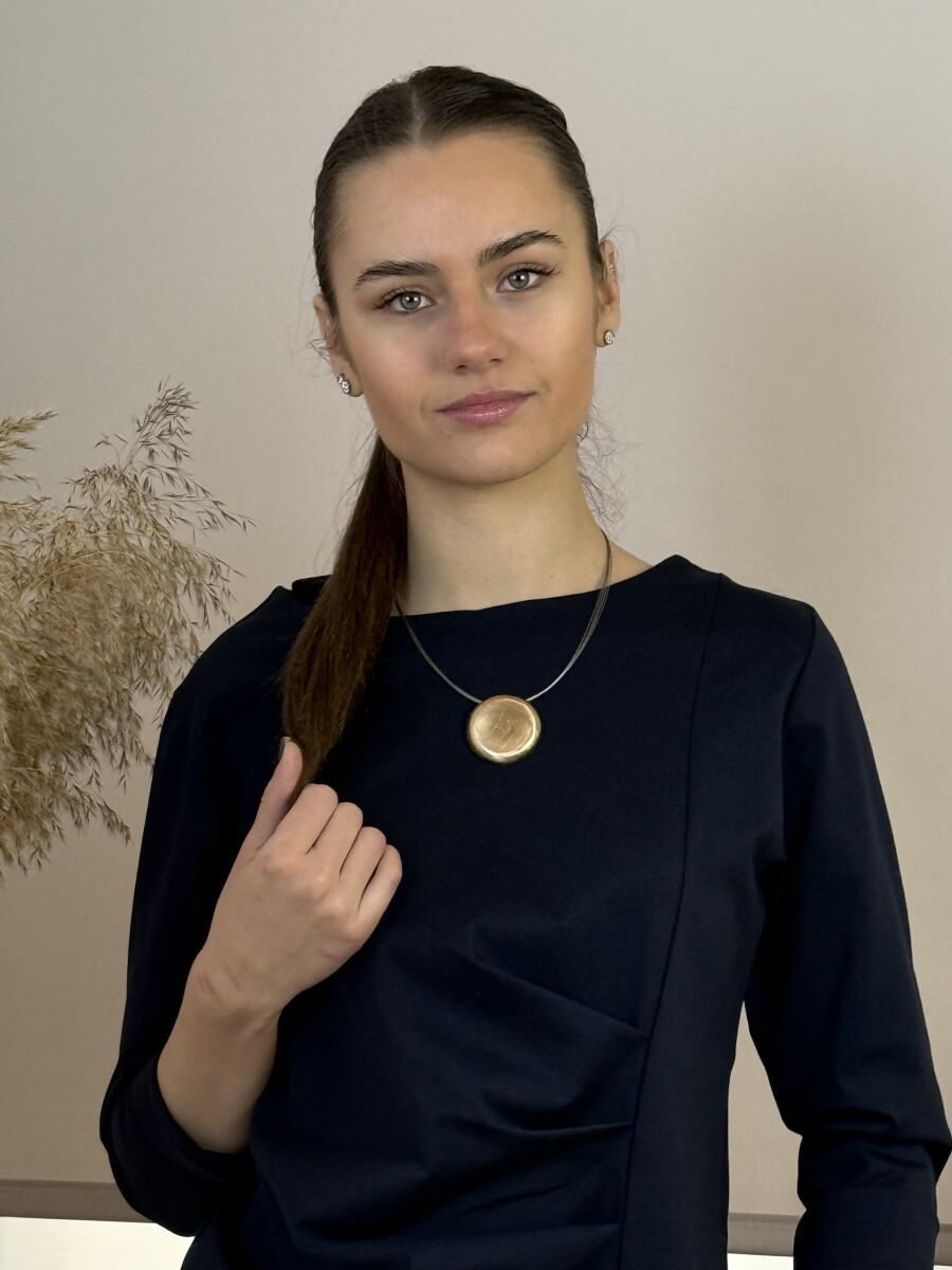 Karcolt kör medálos nyaklánc - arany - Kép 4