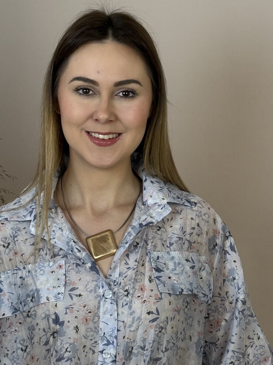 Karcolt négyzet medálos nyaklánc - arany - Kép 4