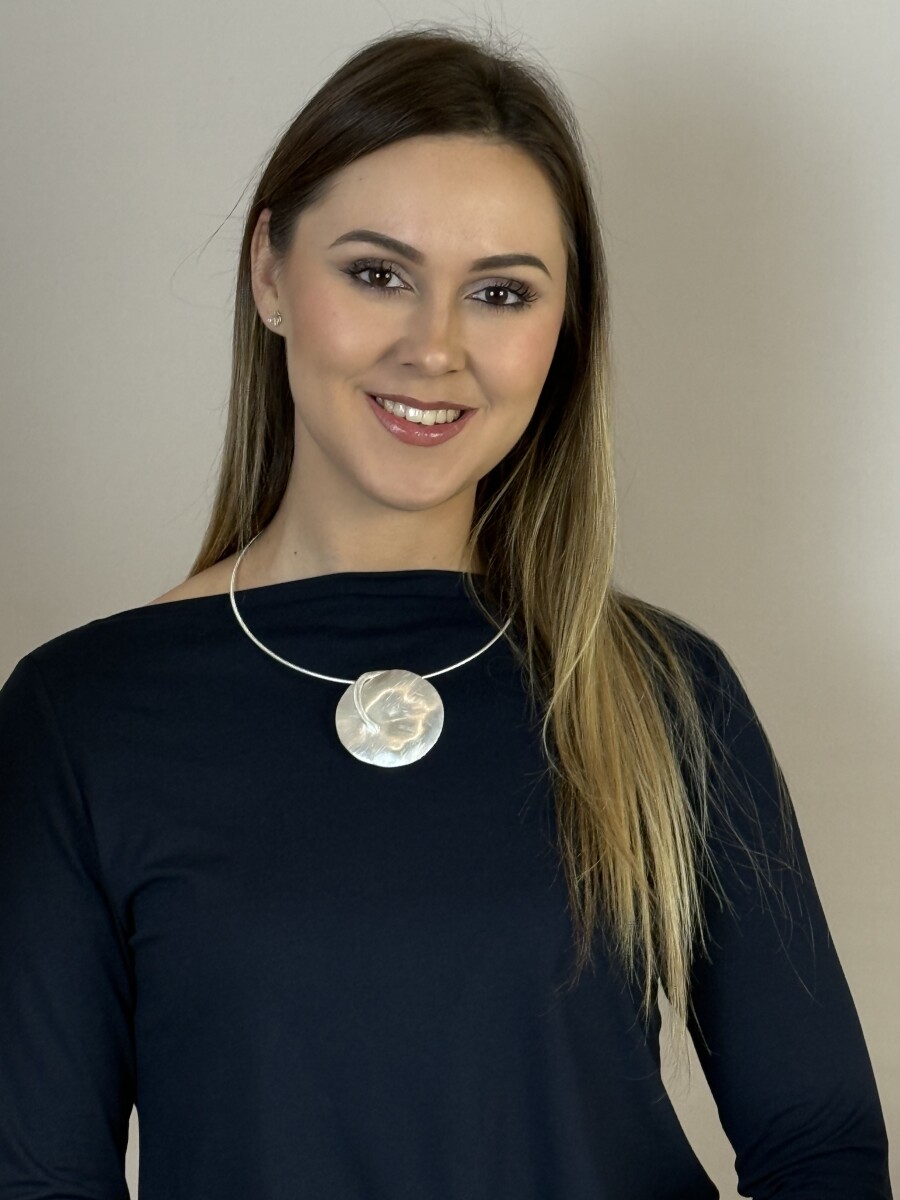 Karcolt körmedálos nyaklánc - ezüst - Kép 6