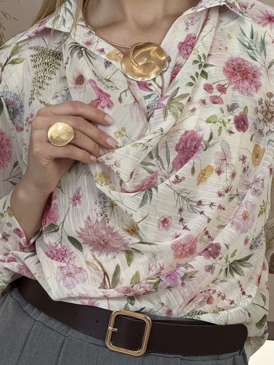 Karcolt körmedálos nyaklánc - arany - Kép 3