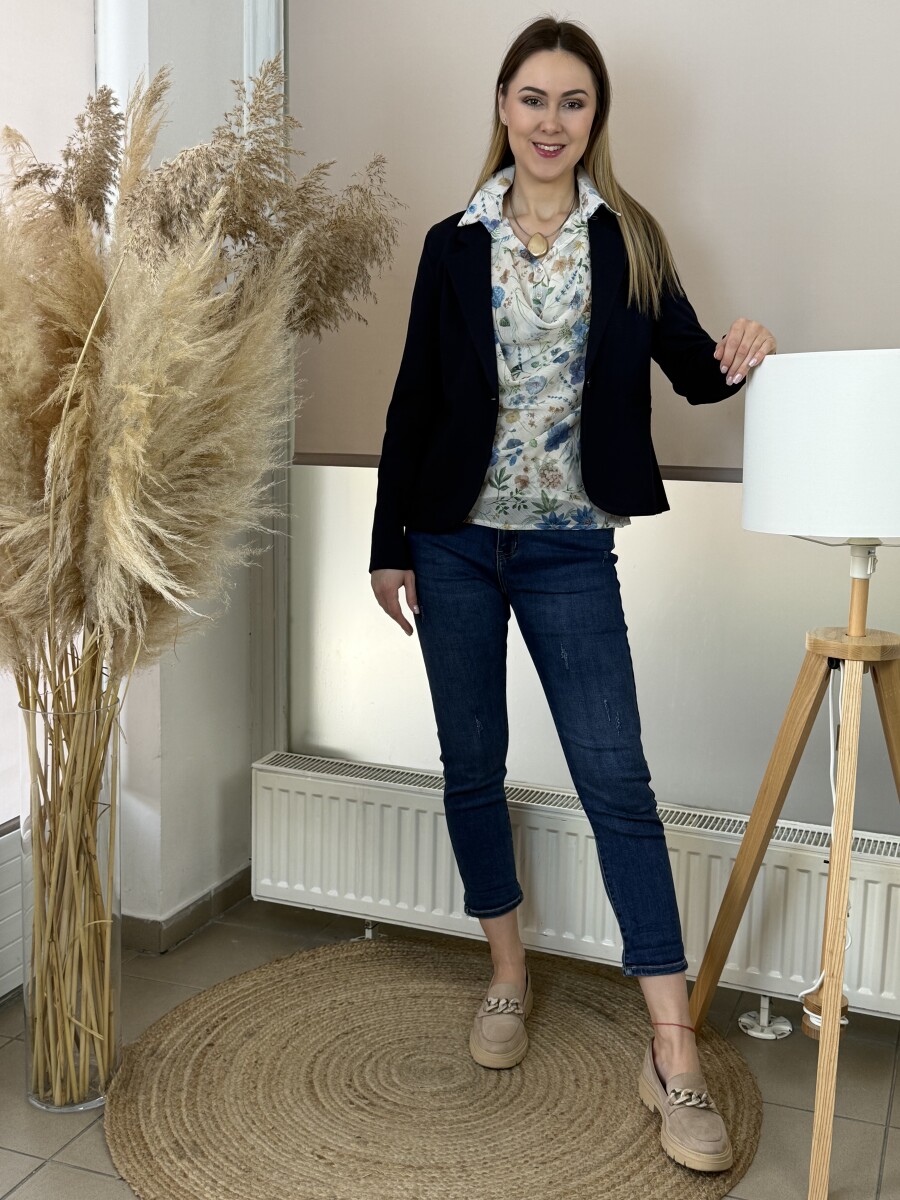 Koptatott mom fit Farmer - farmerkék - Kép 7