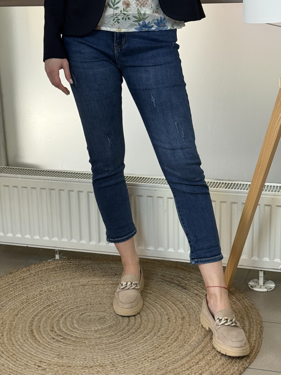 Koptatott mom fit Farmer - farmerkék - Kép 8