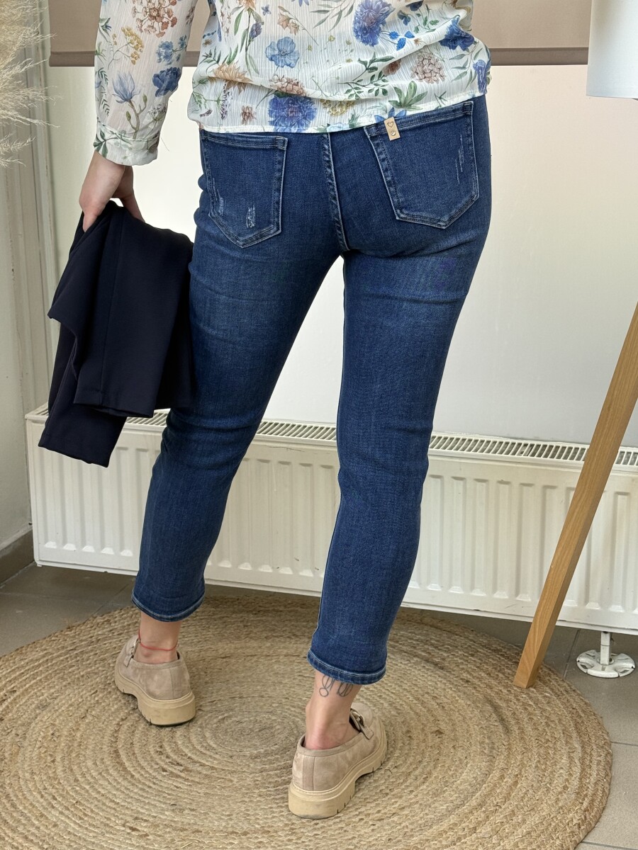 Koptatott mom fit Farmer - farmerkék - Kép 17