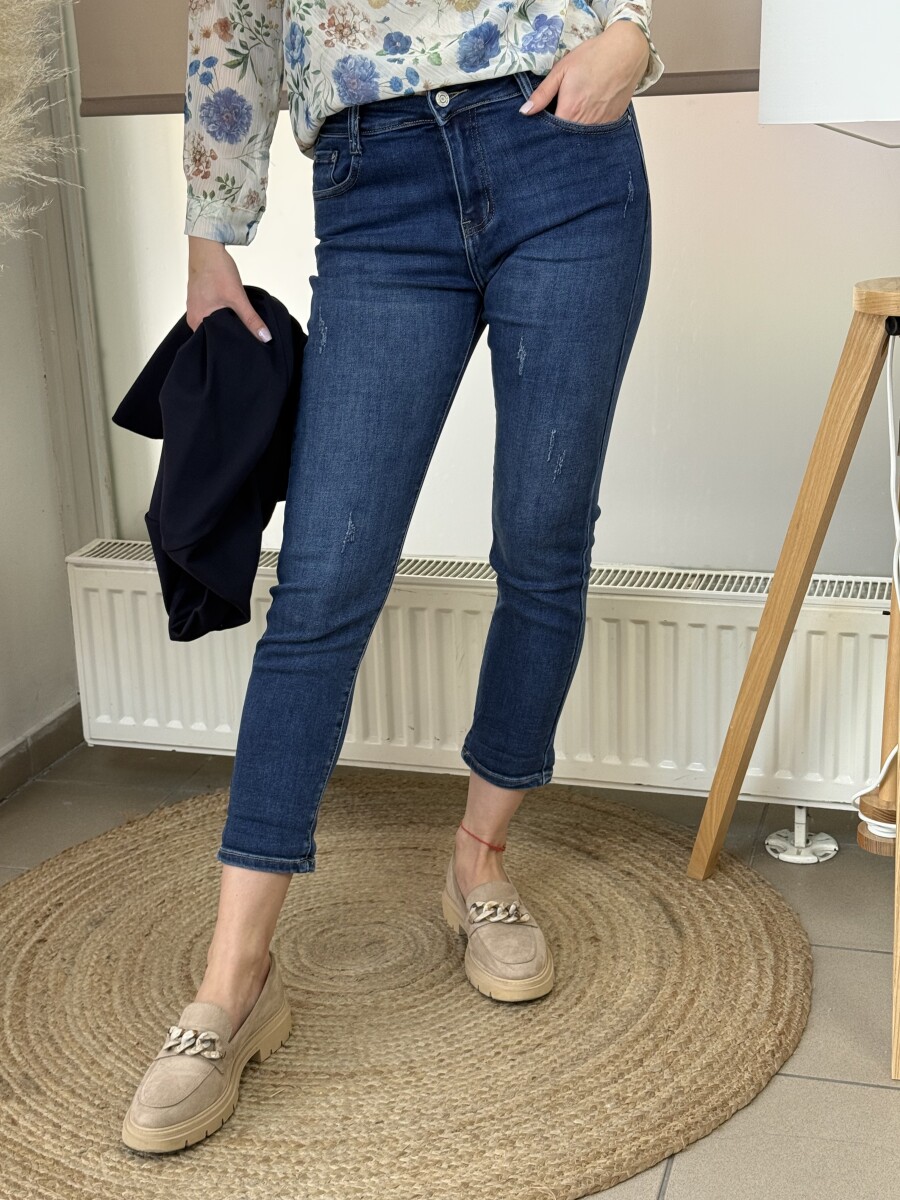 Koptatott mom fit Farmer - farmerkék - Kép 2