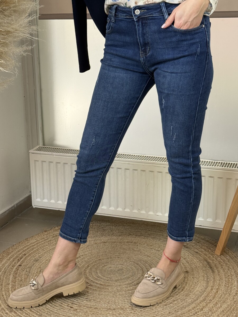 Koptatott mom fit Farmer - farmerkék - Kép 4