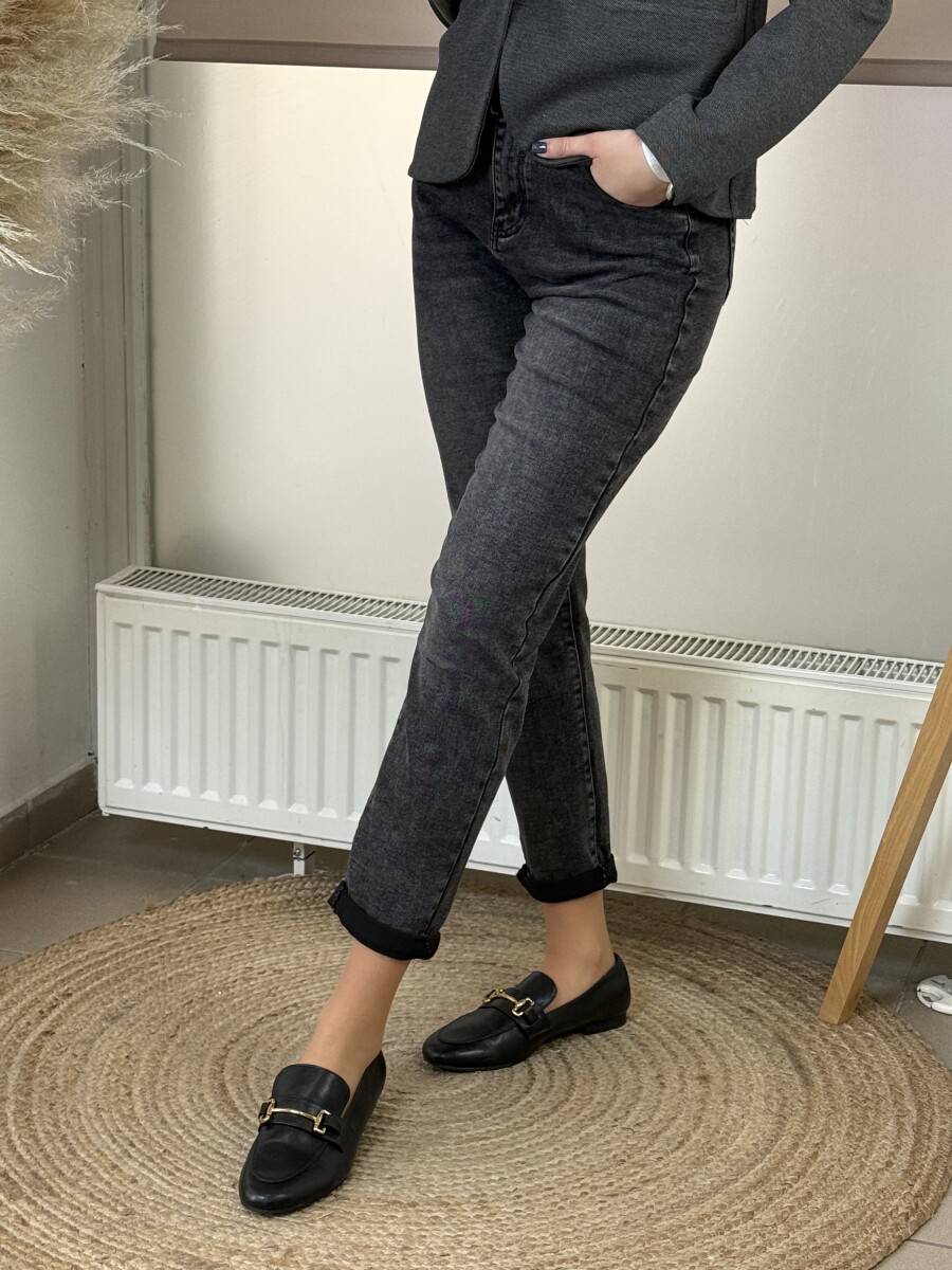 Fekete mom fit farmer - fekete - Kép 3