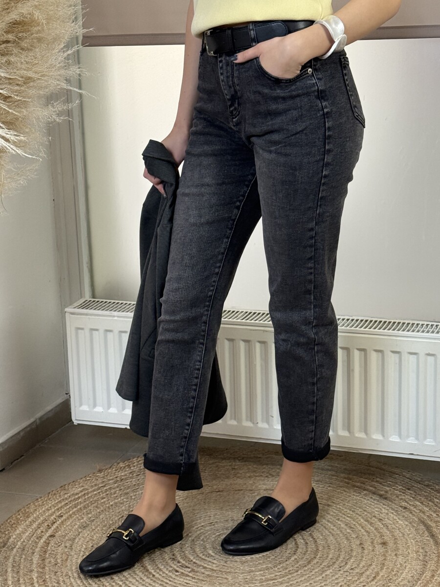 Fekete mom fit farmer - fekete - Kép 9