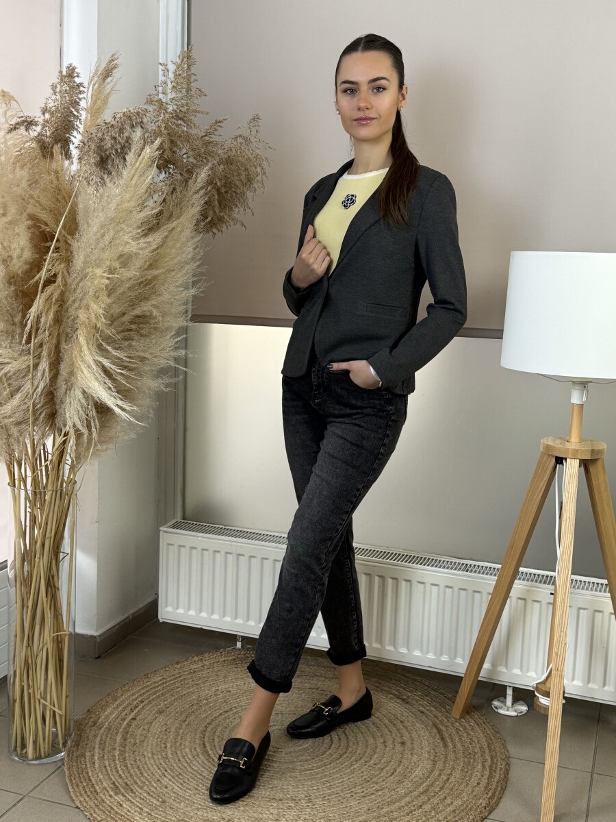 Fekete mom fit farmer - fekete - Kép 2