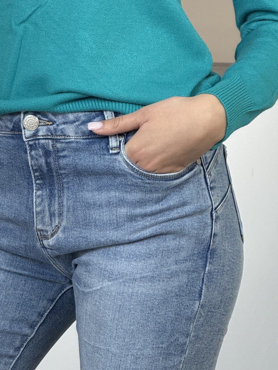 Slim fit farmernadrág - világoskék - Kép 6