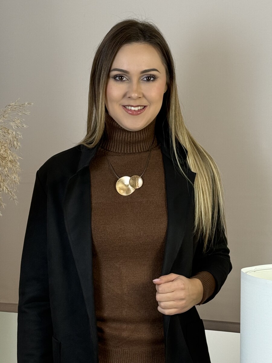 Karcolt duplakörmedálos nyaklánc - arany - Kép 7